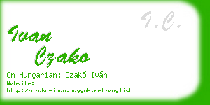 ivan czako business card